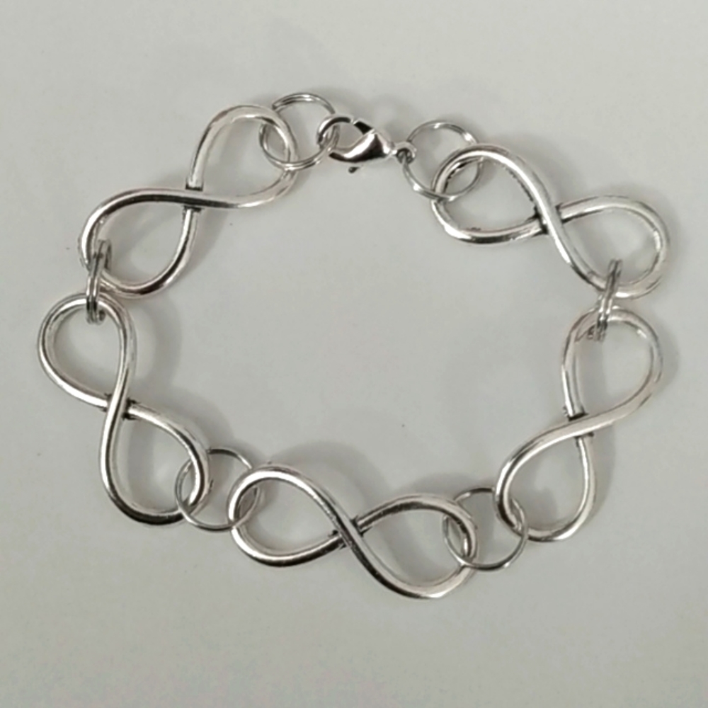 COPY - Handmade Infinity Loop Bracelet 7.5" with Lobster Clasp